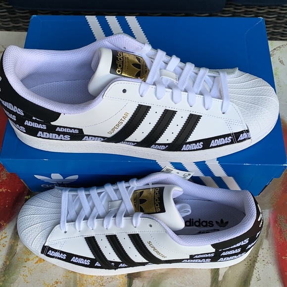 ADIDAS SUPERSTAR FTWWHT/CBLACK/GOLDMT MENS - Picture 4 of 16